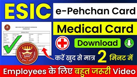 esic smart card benefits|e pehchan card esic download.